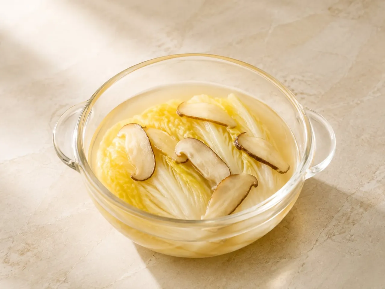 松茸清汤浸娃娃菜成品